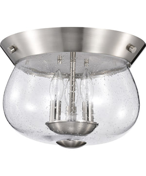 Boliver 3-Light Close-to-Ceiling Brushed Nickel