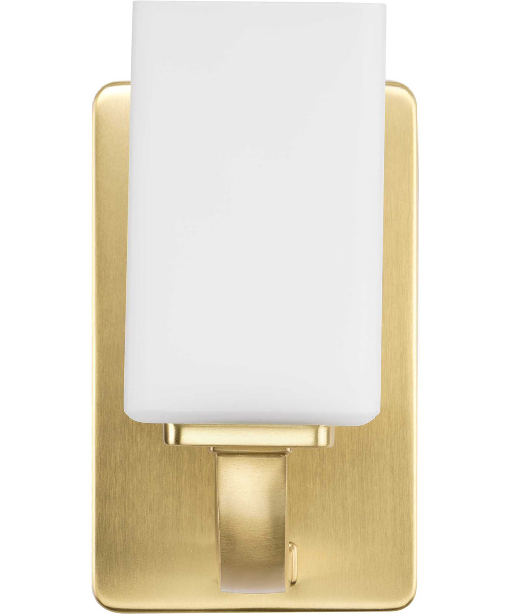 Cowan 1-Light Modern Etched Opal Glass Bath Vanity Light Satin Brass