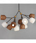 Akimbo 12-Light Pendant W LED Bulbs Dark Bronze/Antique Brass