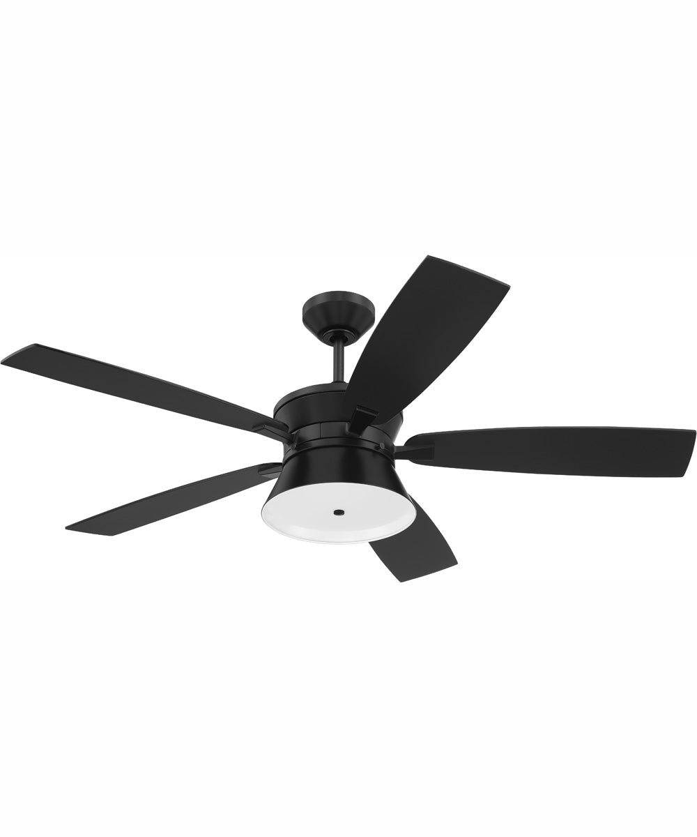 52" Dominick 3-Light Ceiling Fan Flat Black