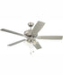 52" Outdoor Pro Plus 104 Clear 3-Light Indoor/Outdoor Ceiling Fan Painted Nickel