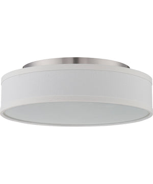13"W Heather 1-Light LED Close-to-Ceiling Brushed Nickel