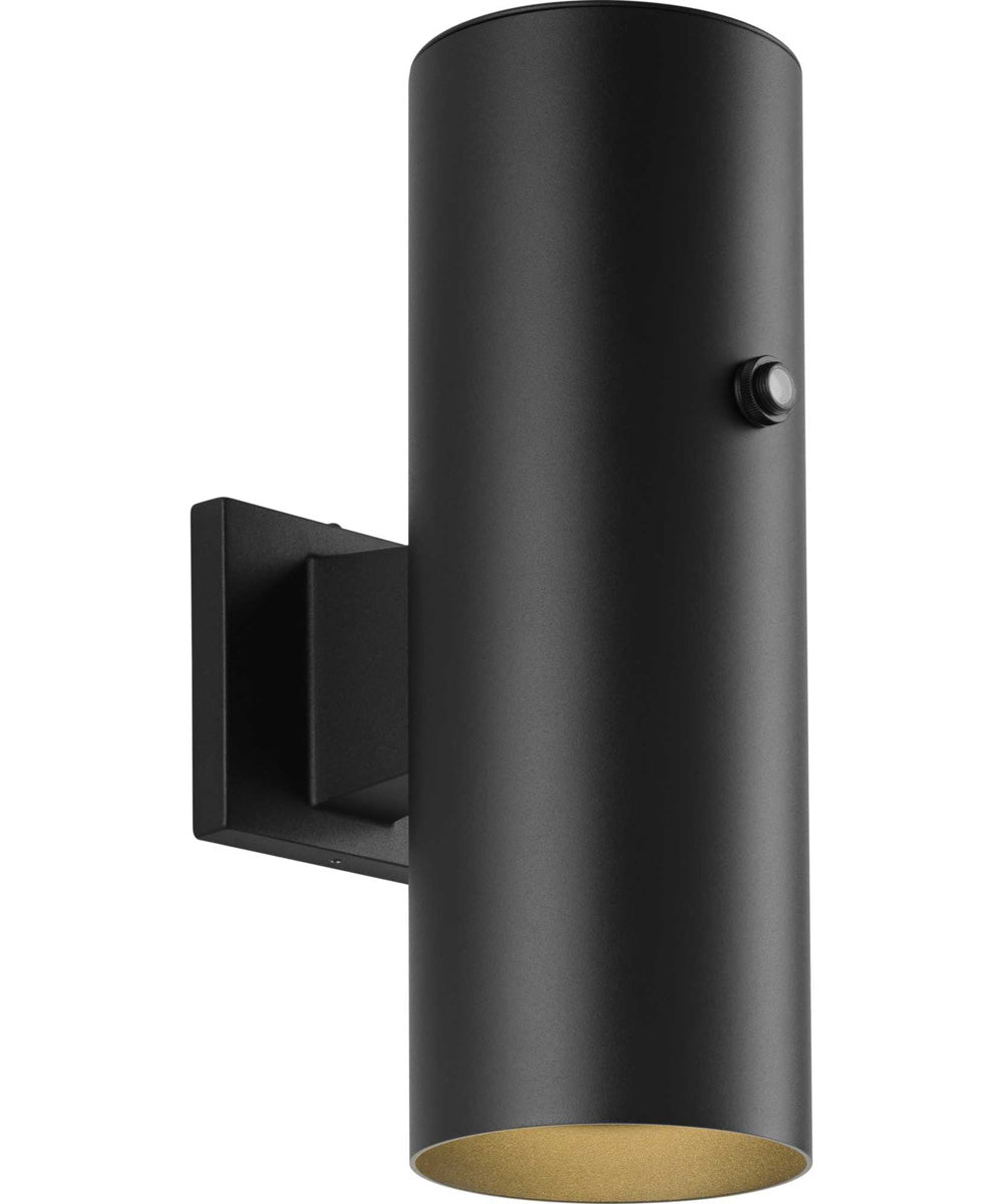 5"  LED Outdoor Aluminum Up/Down Wall Mount Cylinder with Photocell Black