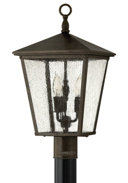 21"H Trellis 3-Light LED Outdoor Pier Post Light in Regency Bronze