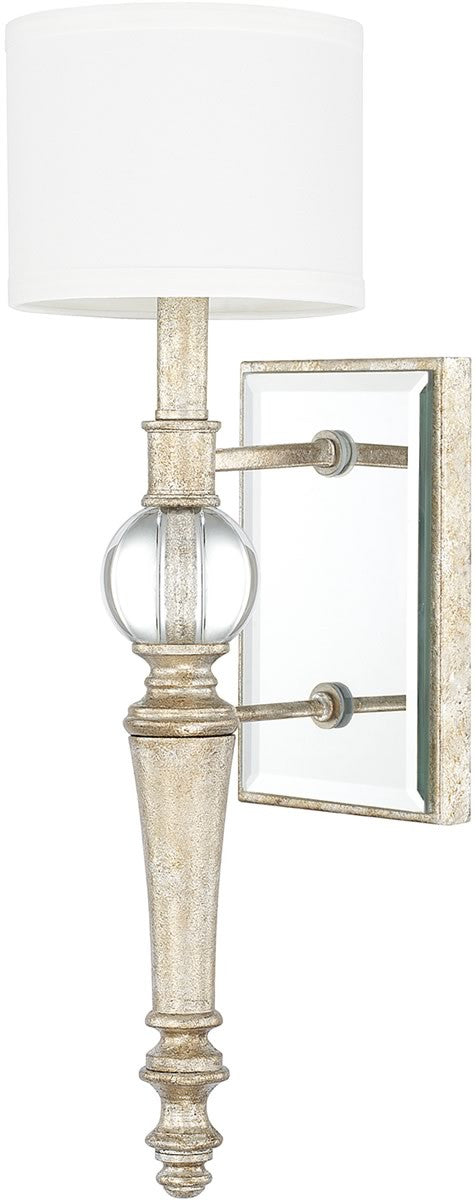 Capital Lighting Carlyle 1-Light Sconce Gilded Silver 611711GS654
