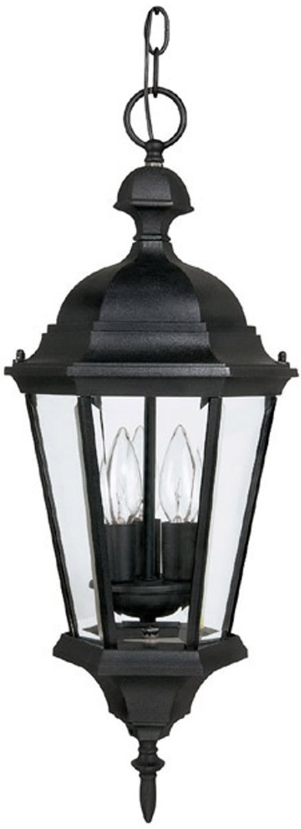 Capital Lighting Carraige House 3-Light Outdoor Pendant Light Black 9724BK