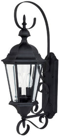 27"H Carriage House 2-Light Outdoor Fixture Black