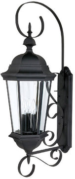 36"H Carriage House 3-Light Outdoor Fixture Black