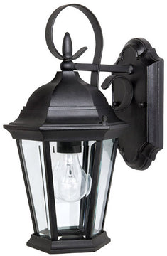 16"H Carriage House 1-Light Outdoor Fixture Black