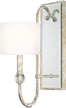 6"W Charleston 1-Light Sconce Silver and Gold Leaf