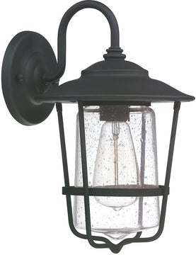 13"H Creekside 1-Light Outdoor Wall Lantern Black