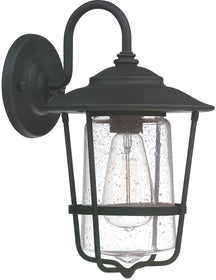 13"H Creekside 1-Light Outdoor Wall Lantern Black