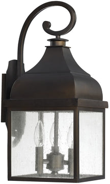 20"H Westridge 3-Light Outdoor Wall Lantern Old Bronze