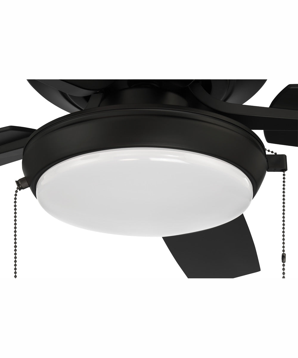 52" Outdoor Pro Plus 119 Pan Light Kit 1-Light Indoor/Outdoor Ceiling Fan Flat Black