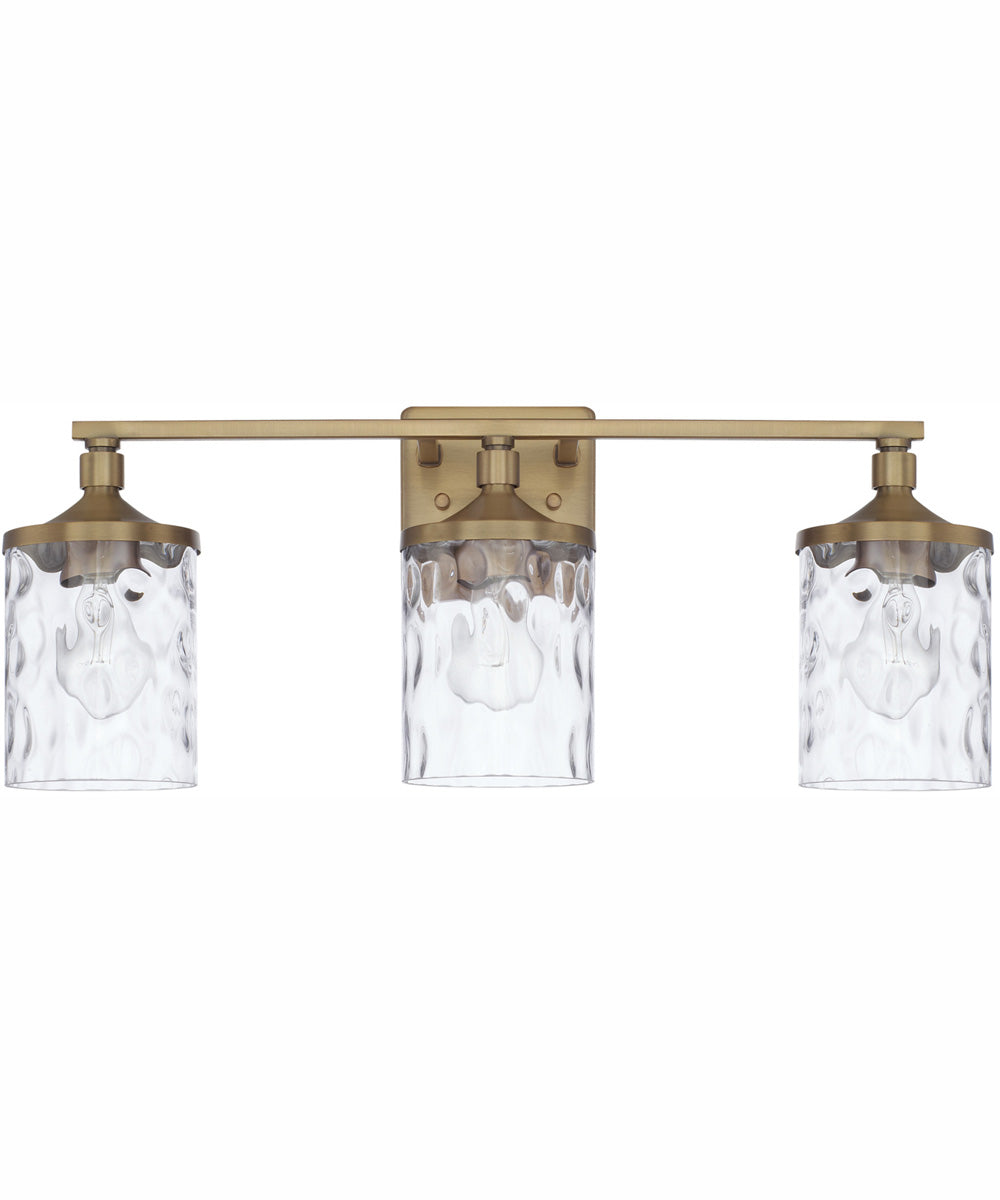 Colton 3-Light Vanity Aged Brass