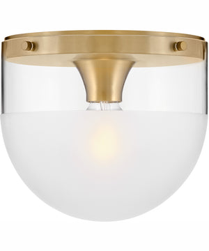 Beck 1-Light Small Flush Mount in Lacquered Brass