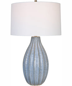 Veston Blue Glaze Table Lamp