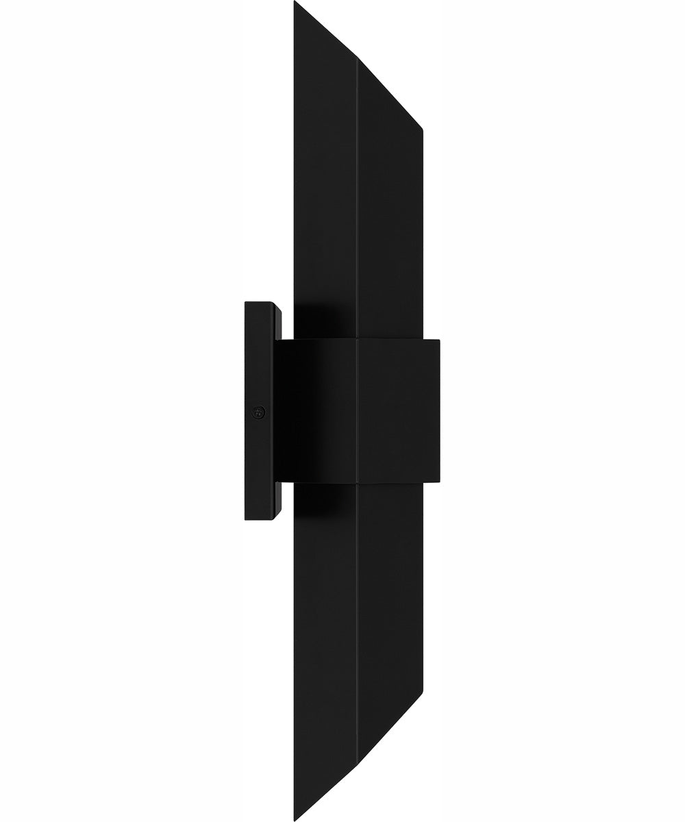 Chasm Large Outdoor Wall Light Matte Black Gold