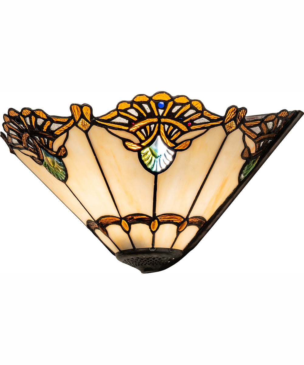 16" Wide Shell with Jewels Wall Sconce