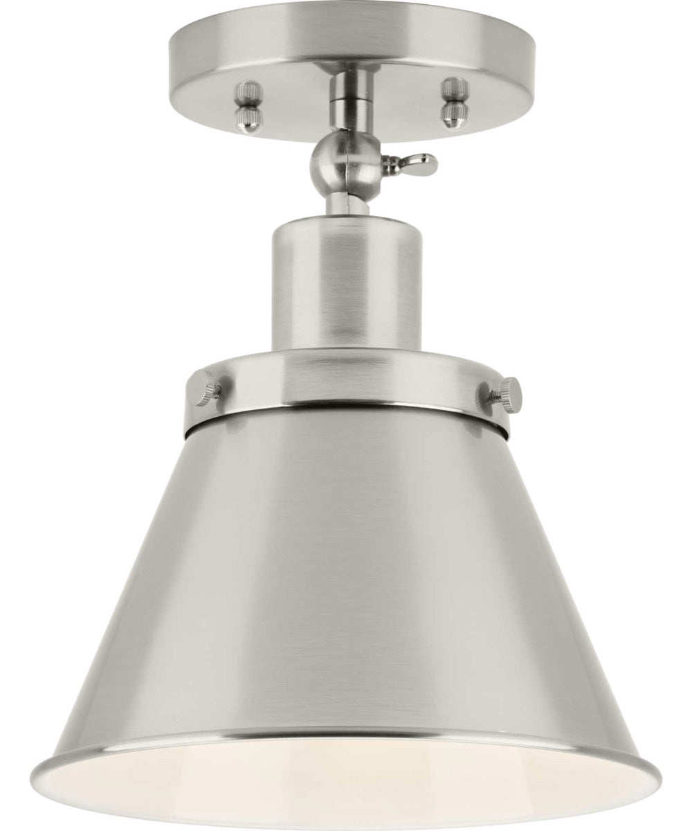 Hinton 1-Light Vintage Style Ceiling Light Brushed Nickel