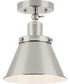Hinton 1-Light Vintage Style Ceiling Light Brushed Nickel