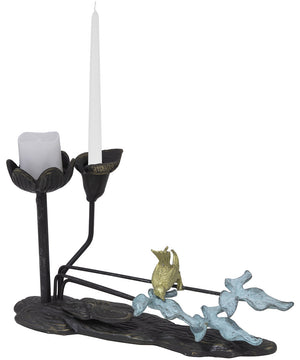 6 Inch H Songbird Metal Candle Holder (Candles Not Included)