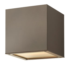 6"H Kube 1-Light Small Outdoor Wall Light in Bronze