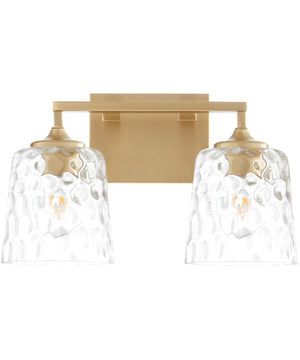 Eldorado 2-light Bath Vanity Light Aged Brass