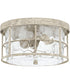 Beaufort 2-Light Flush Mount In Mystic Sand With Clear Water Glass