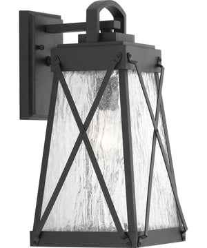 Creighton 1-Light Medium Wall-Lantern Textured Black