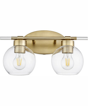 Volan 2-light Bath Vanity Light Aged Brass