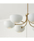Reece 6-Light Chandelier Aged Brass and White