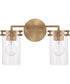 Fuller 2-Light Vanity Aged Brass