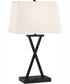 Maisie 2-Light 2 Pack-Table Lamp Black/Fabric Shade With Usb