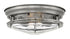 12"W Hadley 2-Light Flush Mount in Antique Nickel with Clear