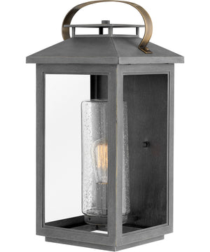 Atwater 1-Light Large Outdoor Wall Mount Lantern in Ash Bronze