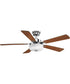 Tempt 52" 5-Blade Ceiling Fan Polished Chrome