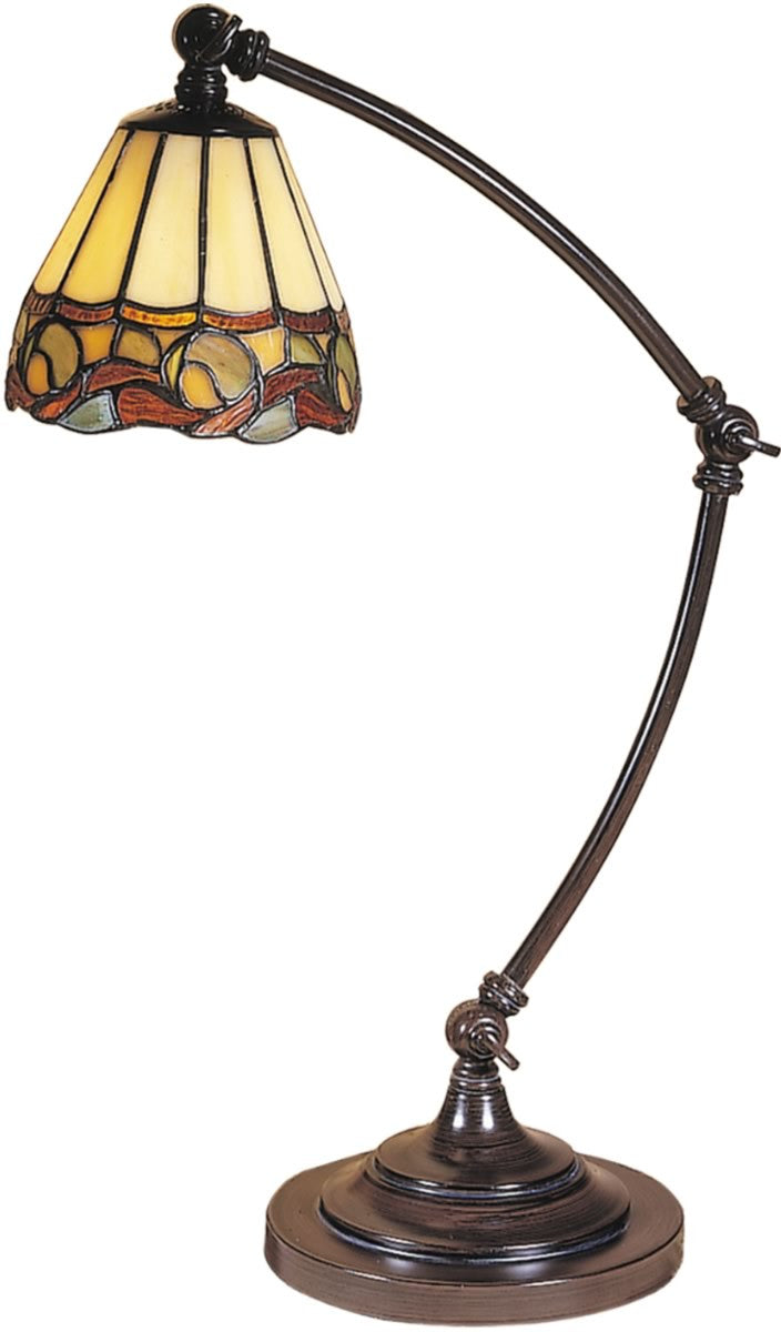Dale Tiffany 1-Light Tiffany Desk Lamp Mica Bronze TA100700