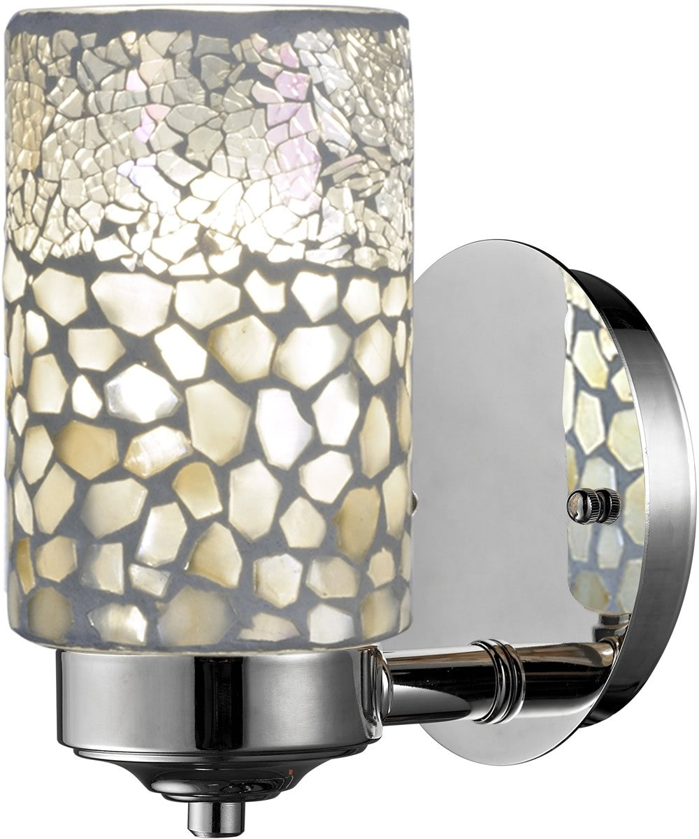 Dale Tiffany Alps 1-Light Wall Sconce Brushed Nickel TW13018