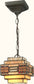 Dale Tiffany 1-Light Tiffany Hanging Fixture Dark Antique Brass TH12071