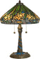 Dale Tiffany 2-Light Tiffany Table Lamp Antique Verde TT10344