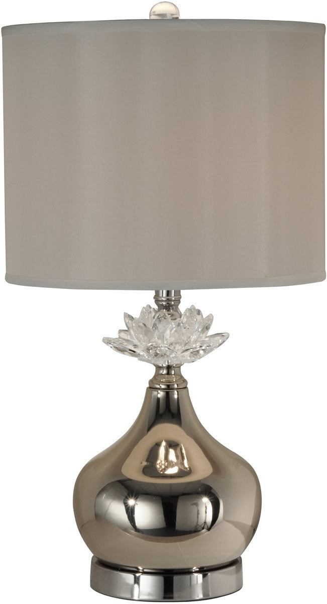 Dale Tiffany Denae 1-Light Table Lamp Satin Nickel PT12209