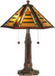 Dale Tiffany 2-Light Tiffany Table Lamp Antique Golden Sand TT11049