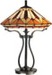 Dale Tiffany 2-Light Tiffany Table Lamp Black TT10791