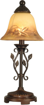 17"H 1-Light Art Glass Accent Lamp Antique Golden Sand