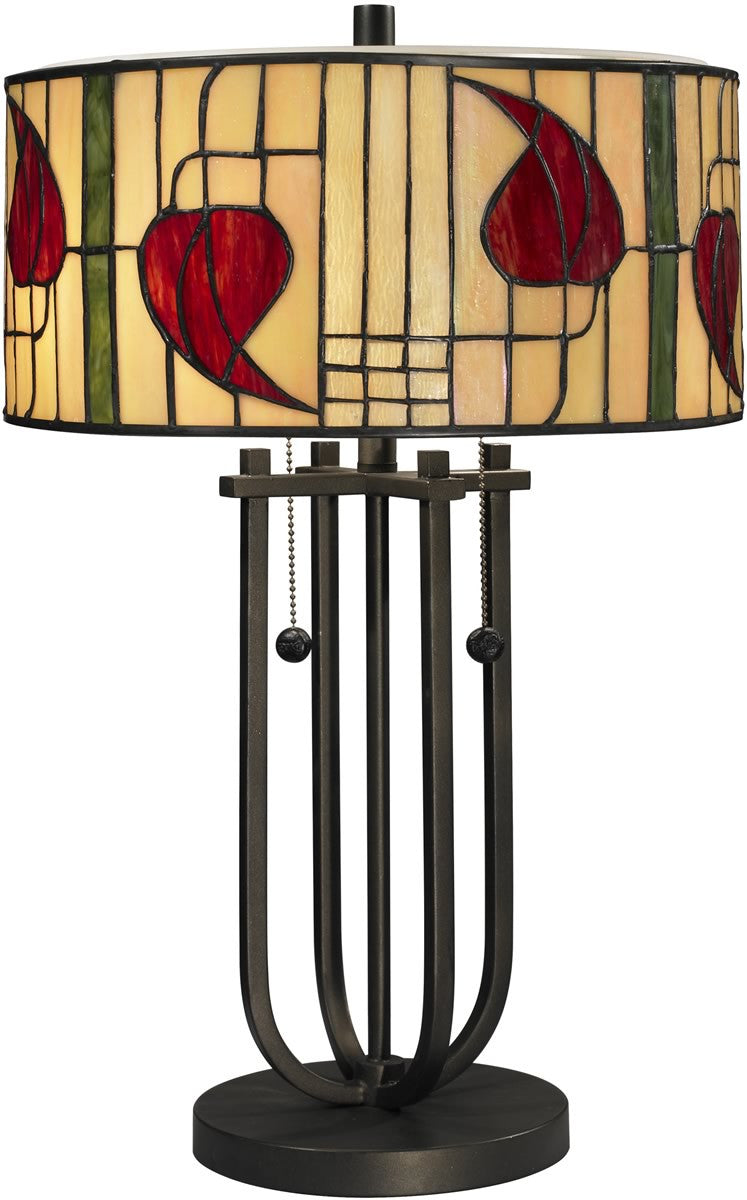 Dale Tiffany Macintosh 2-Light Table Lamp Dark Bronze TT12325