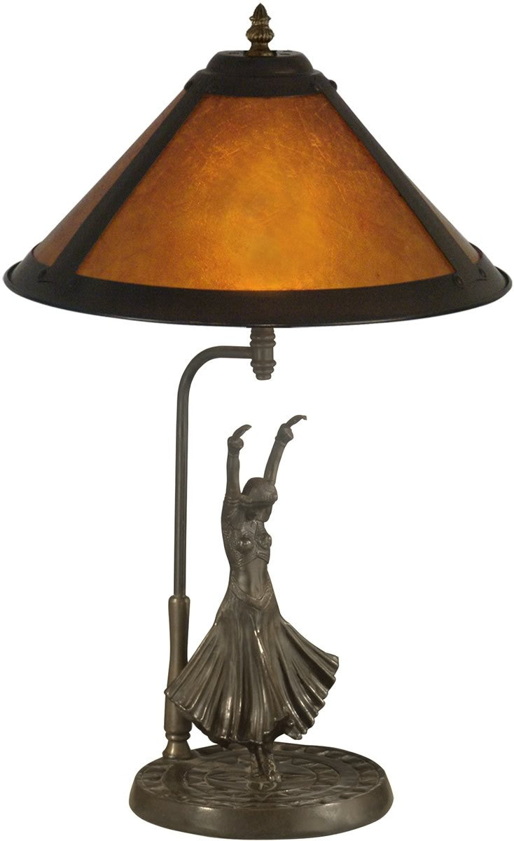 Dale Tiffany 1-Light Mica Table Lamp Antique Bronze TT11185