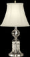 Dale Tiffany 1-Light 3-Way Glass Table Lamp Satin Nickel GT10355