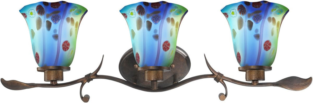 Dale Tiffany Morgan Art Glass Bath Light Antique Bronze AW15011
