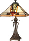 Dale Tiffany 2-Light Tiffany Table Lamp Antique Bronze TT10533